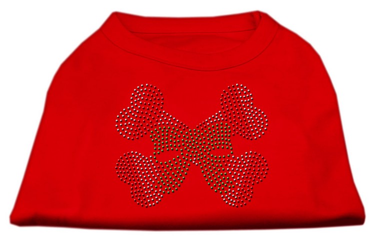 Candy Cane Crossbones Rhinestone Shirt Red M